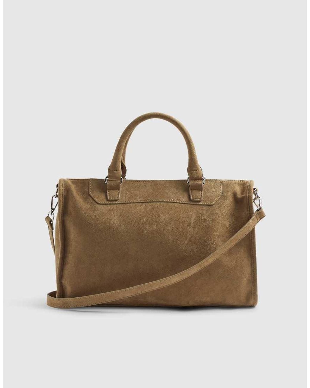 River Island Metallic Faux Suede Zip Panel Tote Bag