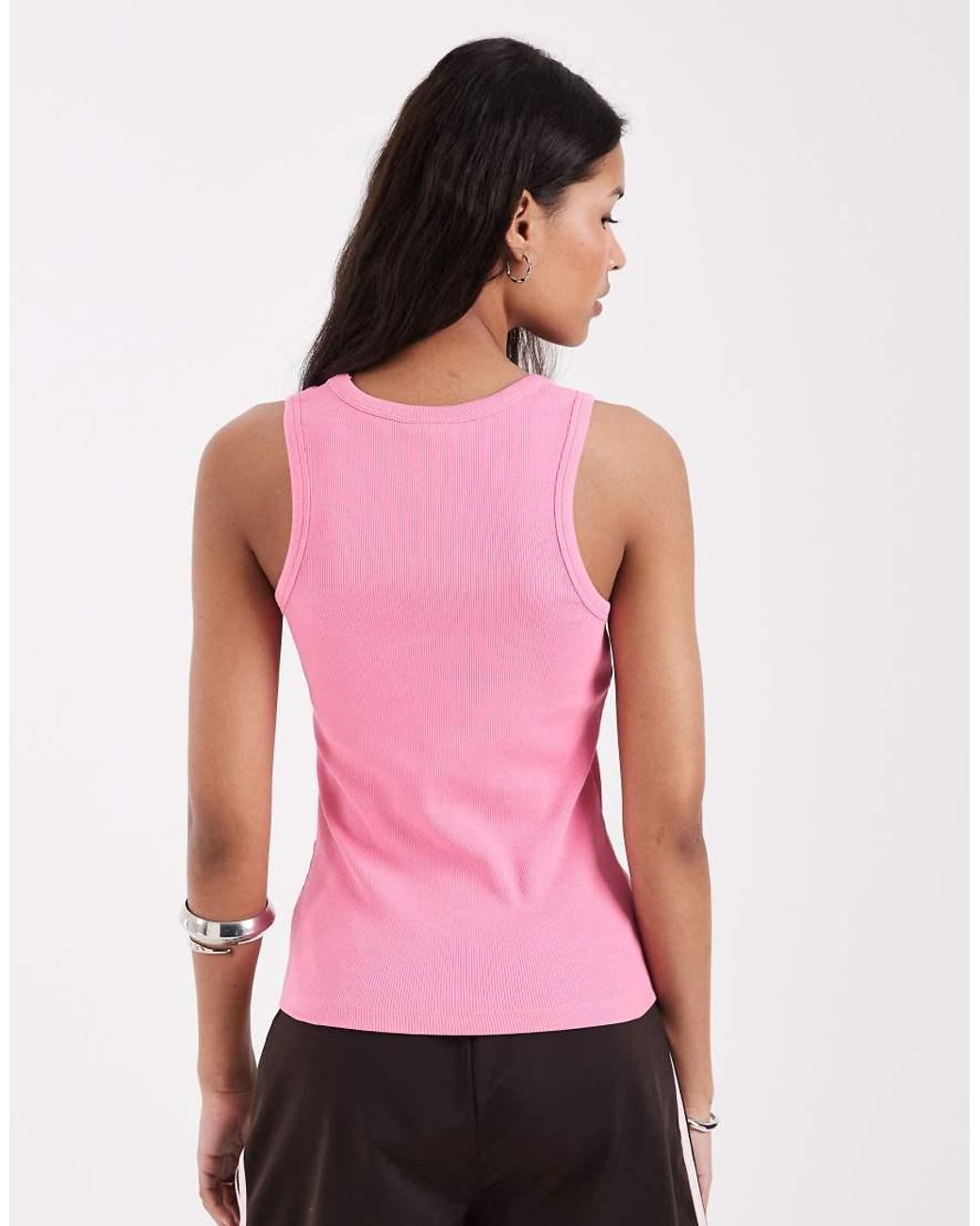 JJXX Pink Frida Ribbed Tank Top