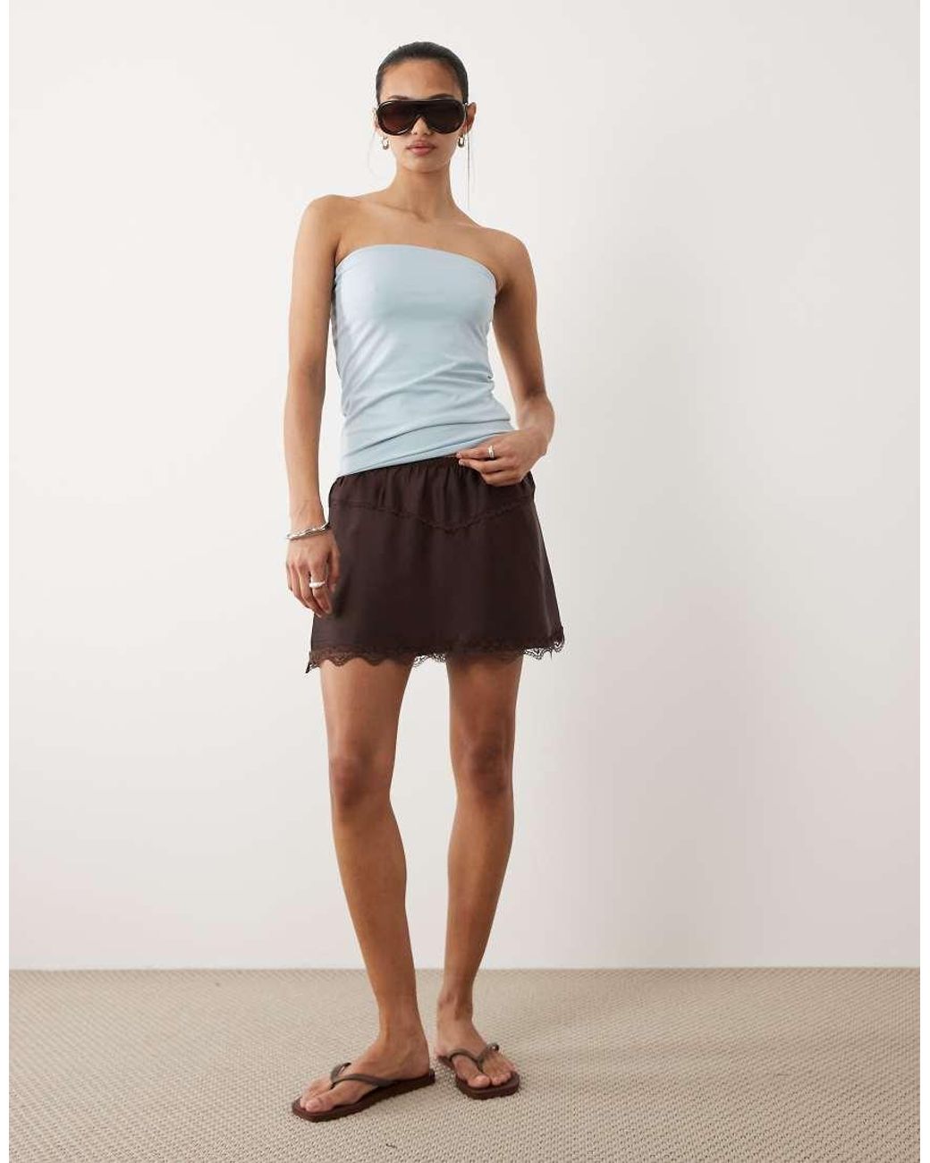 Cotton On Brown Hold Me Longline Boob Tube