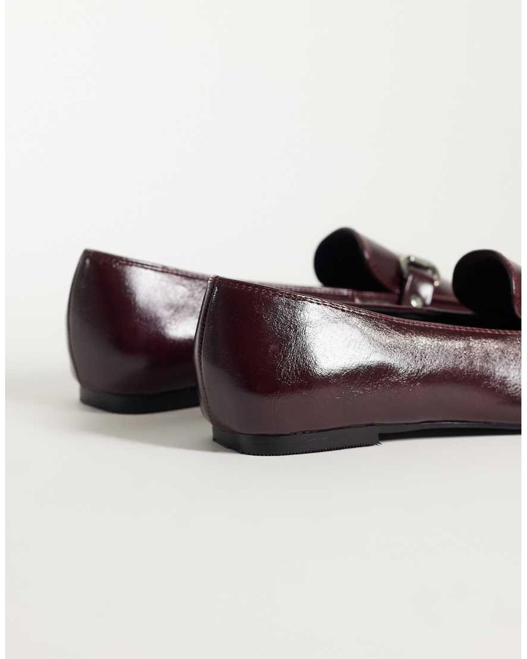 ASOS Red Lyric Snaffle Detail Pointed Ballets