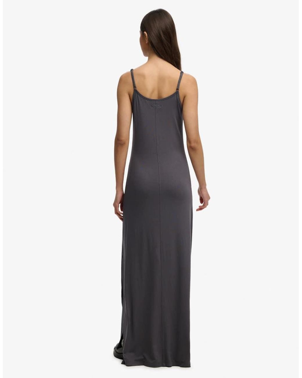 Superdry White Maxi Jersey Cami Dress