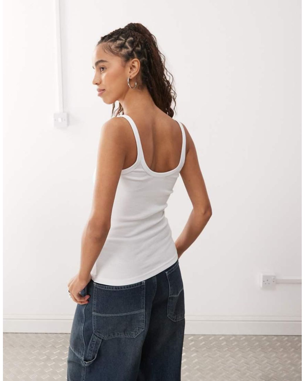 Weekday White Close Fitted Vest
