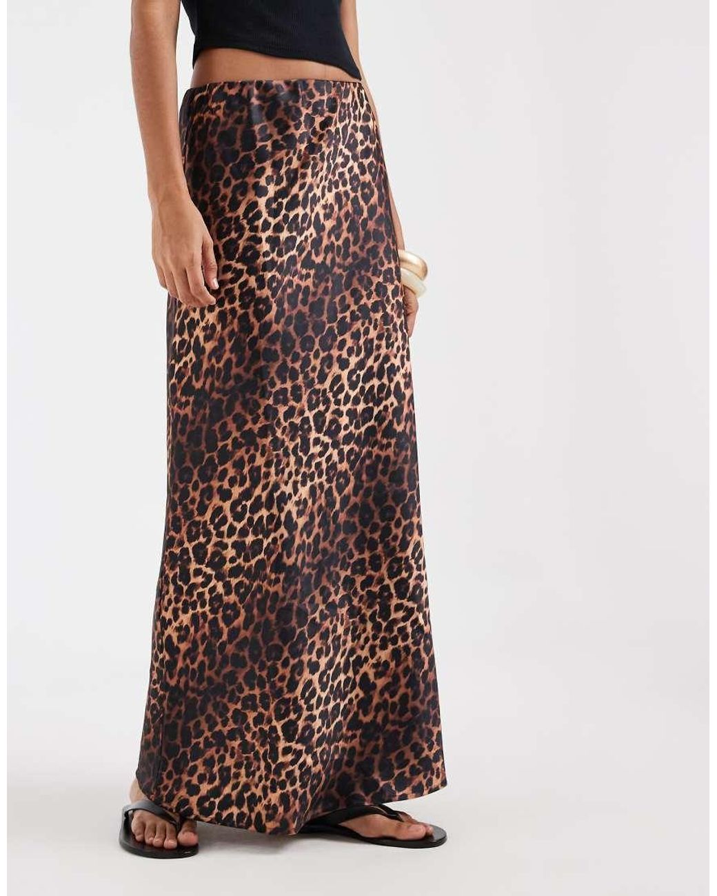 ASOS Multicolor Satin Bias Maxi Skirt