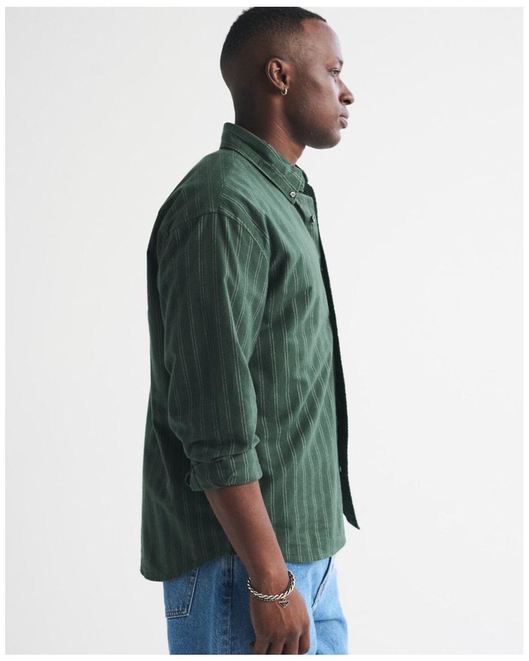 Abercrombie & Fitch Green Icon Oxford Button-Up Shirt for men