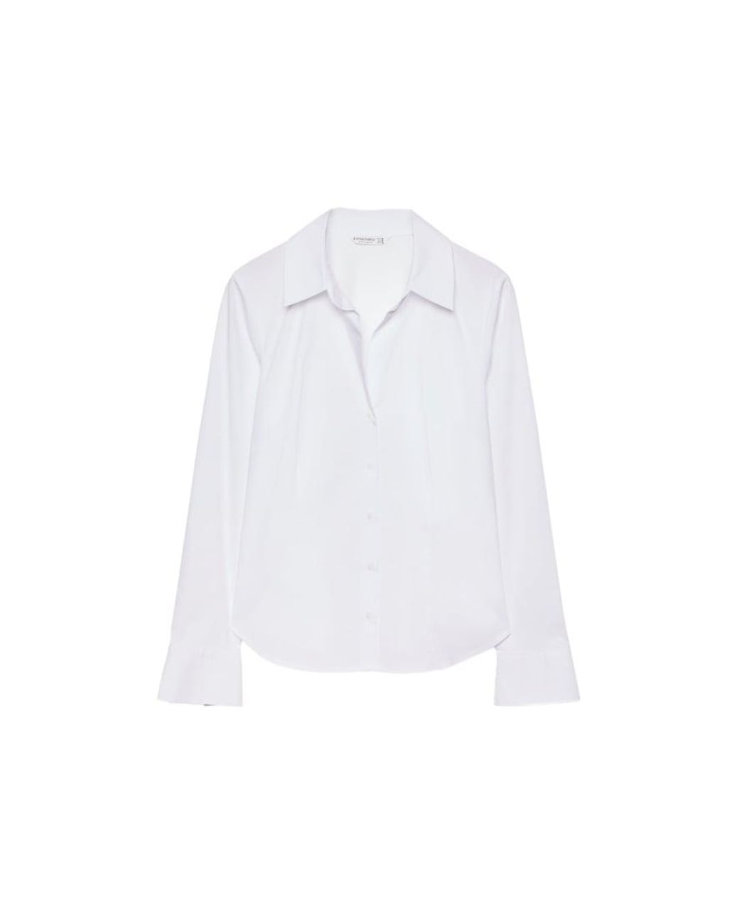 Stradivarius White Fitted Poplin Shirt