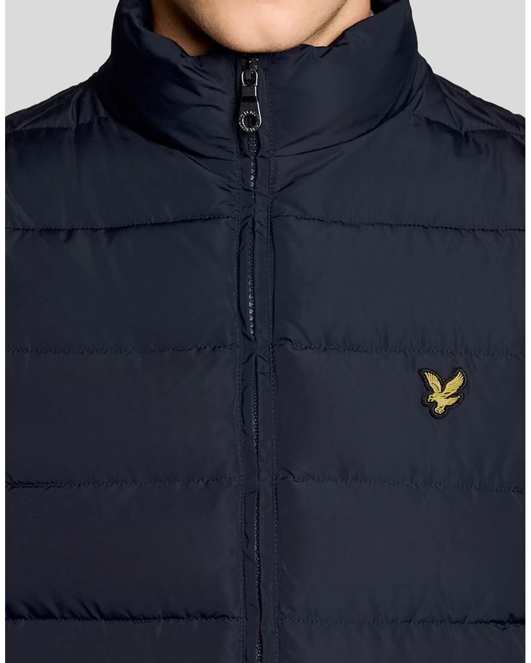 Lyle & Scott Blue Quilted Gilet for men