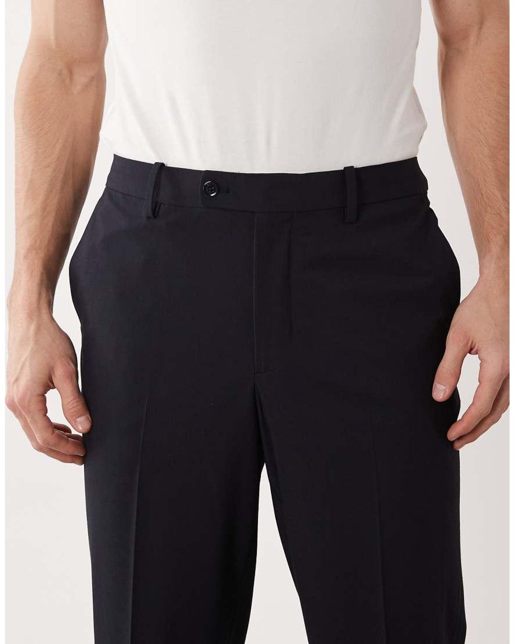 Mango Blue London Regular Fit Suit Trouser Co-ord for men