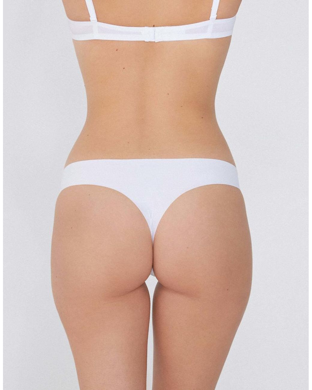 Tezenis White Laser Cut Brazilian Briefs