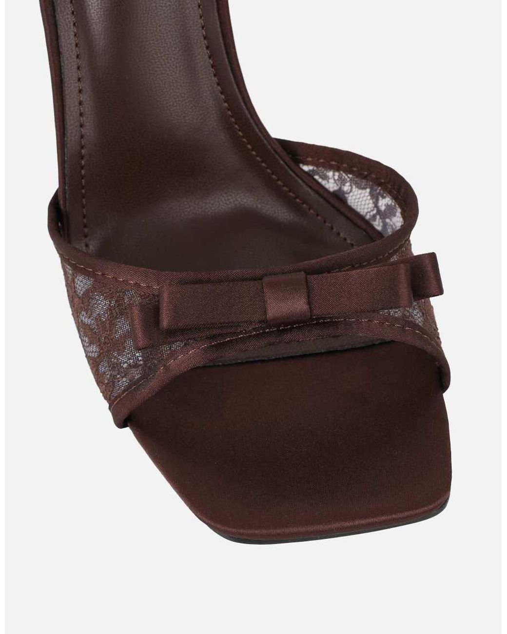 SIMMI Natural Janeena Bow Detail Heeled Sandals