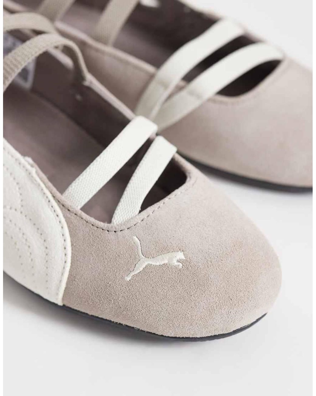 PUMA White Speedcat Ballet Flats