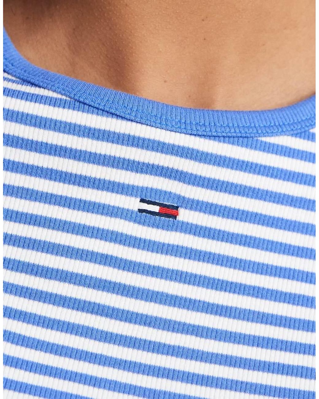 Tommy Hilfiger Blue Essential Rib Slim Fit T-Shirt