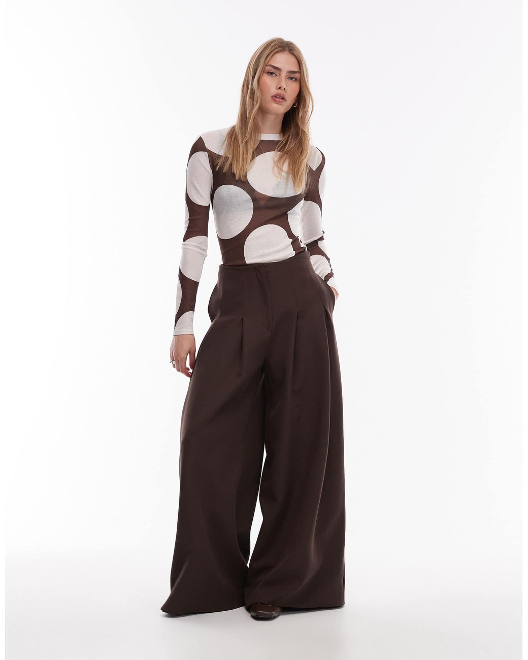 Top ras ASOS en coloris Brown