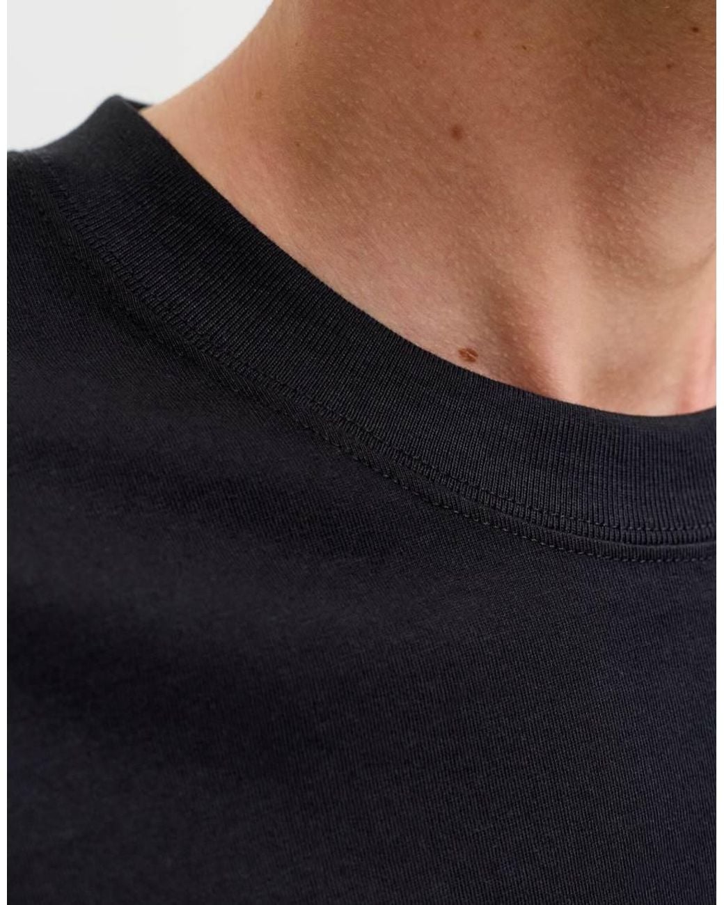 Jack & Jones Black Frederiksberg Relaxed Fit Crew Neck Short Sleeve T-shirt for men