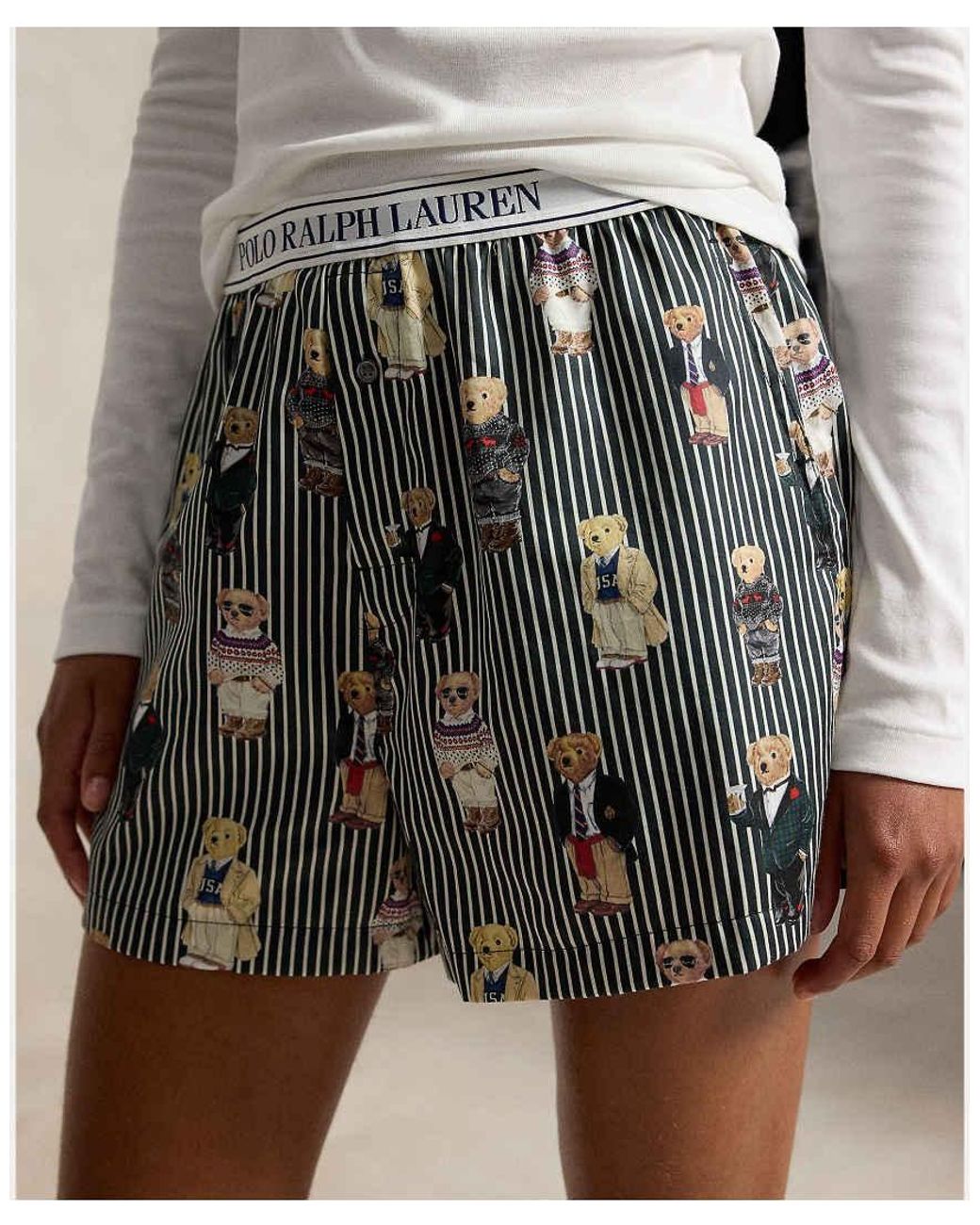 Polo Ralph Lauren Natural Bear Cotton Sleep Short