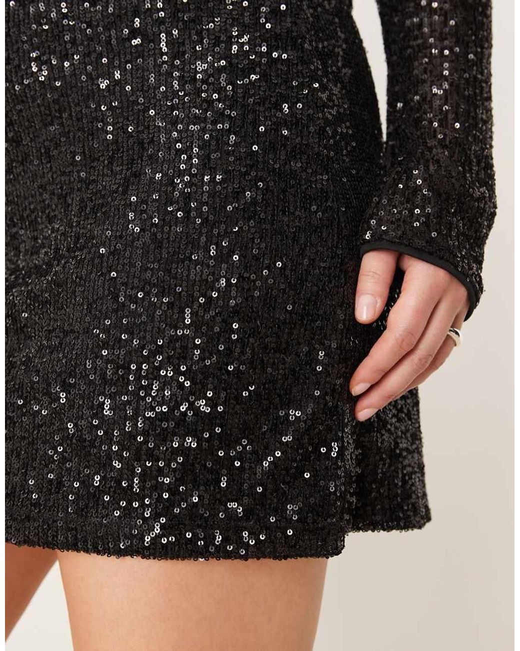 ASOS Black Asos Design Curve Allover Sequin Mini Skirt