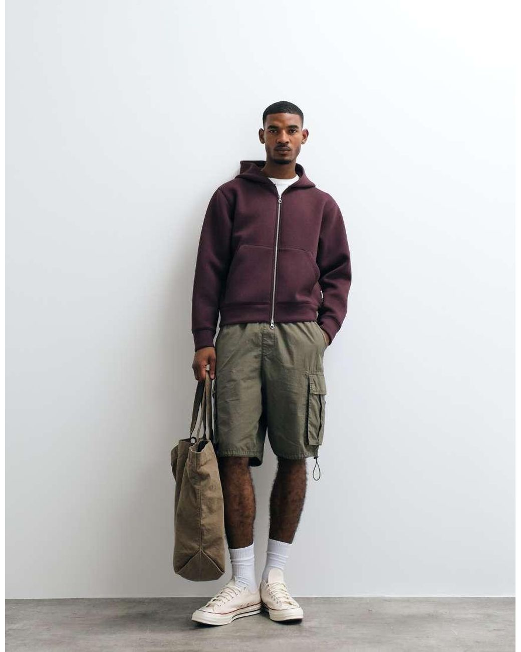 Jack & Jones Purple Scubastyle Double Zip Through Hoodie for men
