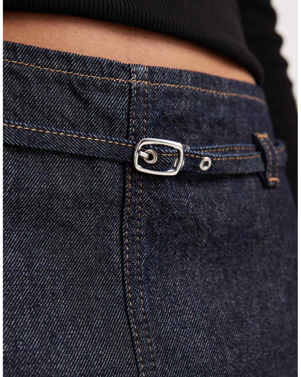 ASOS Black Micro Mini Denim Skirt With Belt