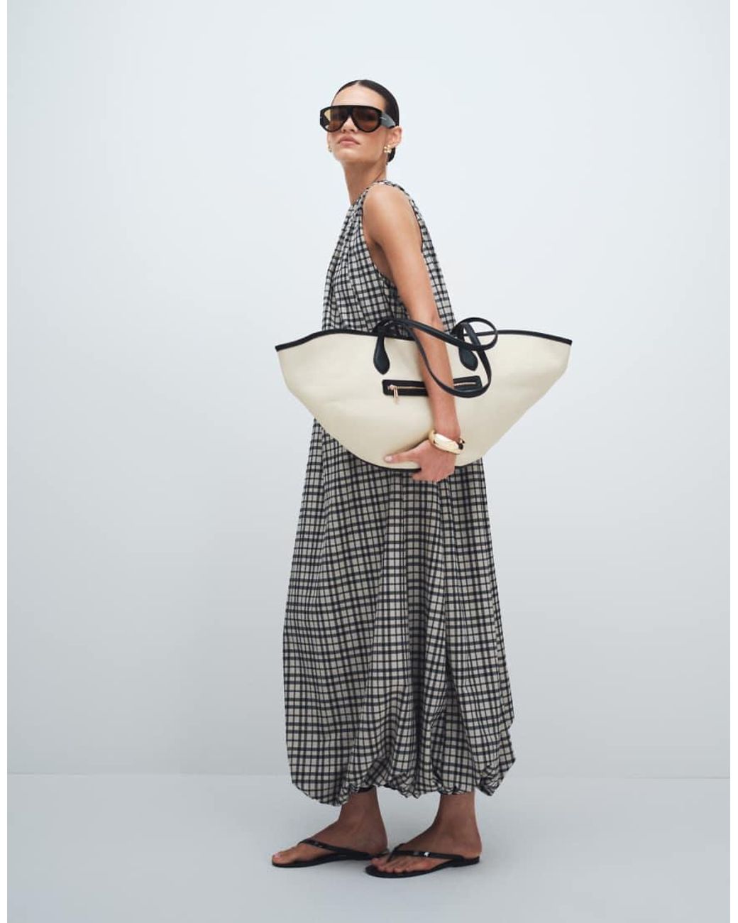 ASOS Gray Halter Neck Maxi Dress With Puff Hem
