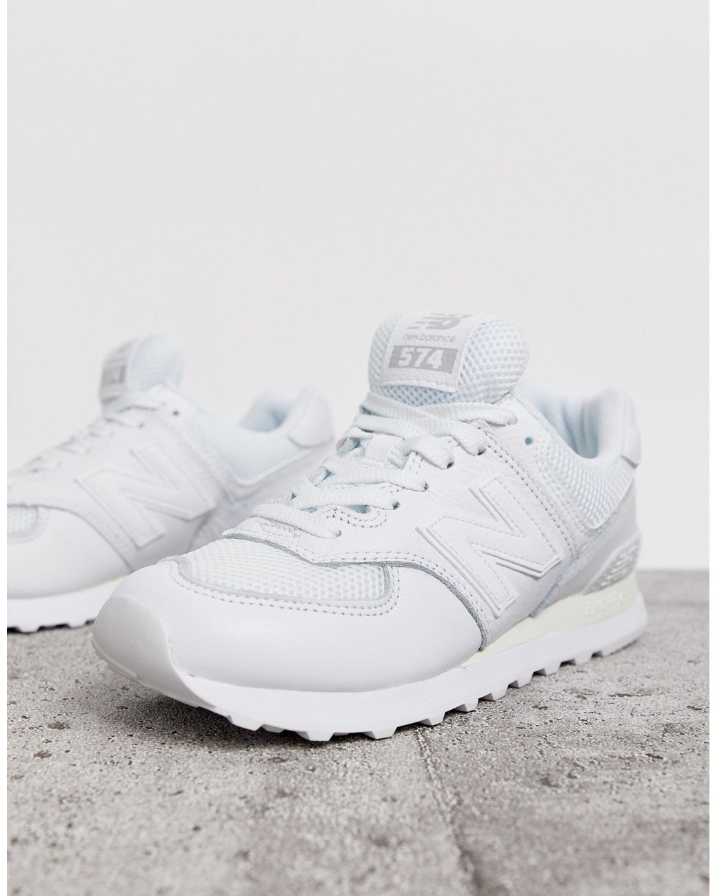 New Balance 574 - Te Sneakers in het Wit | Lyst NL