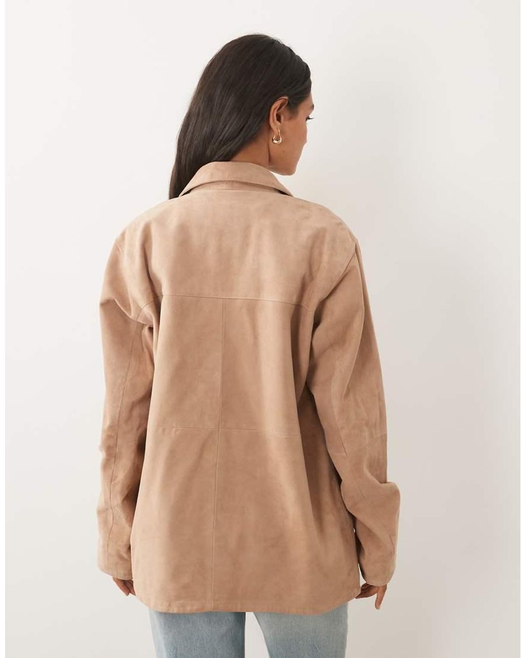 Barney's Originals Natural Real Suede Chore Jacket