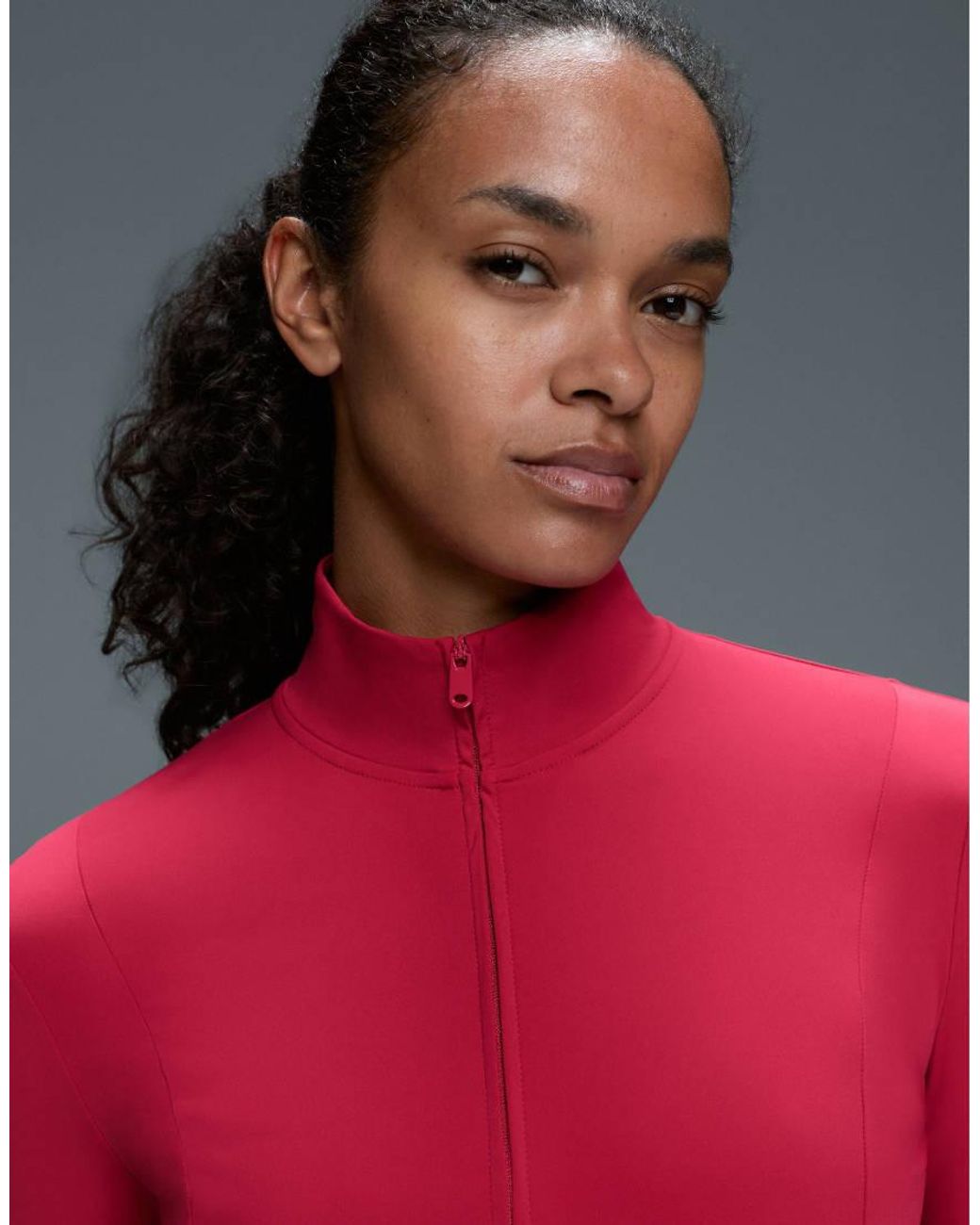 Oysho Red Short Light Touch Technical Jacket