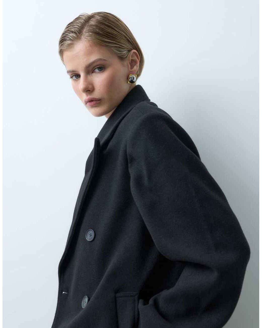ONLY Blue Tailored Maxi Coat