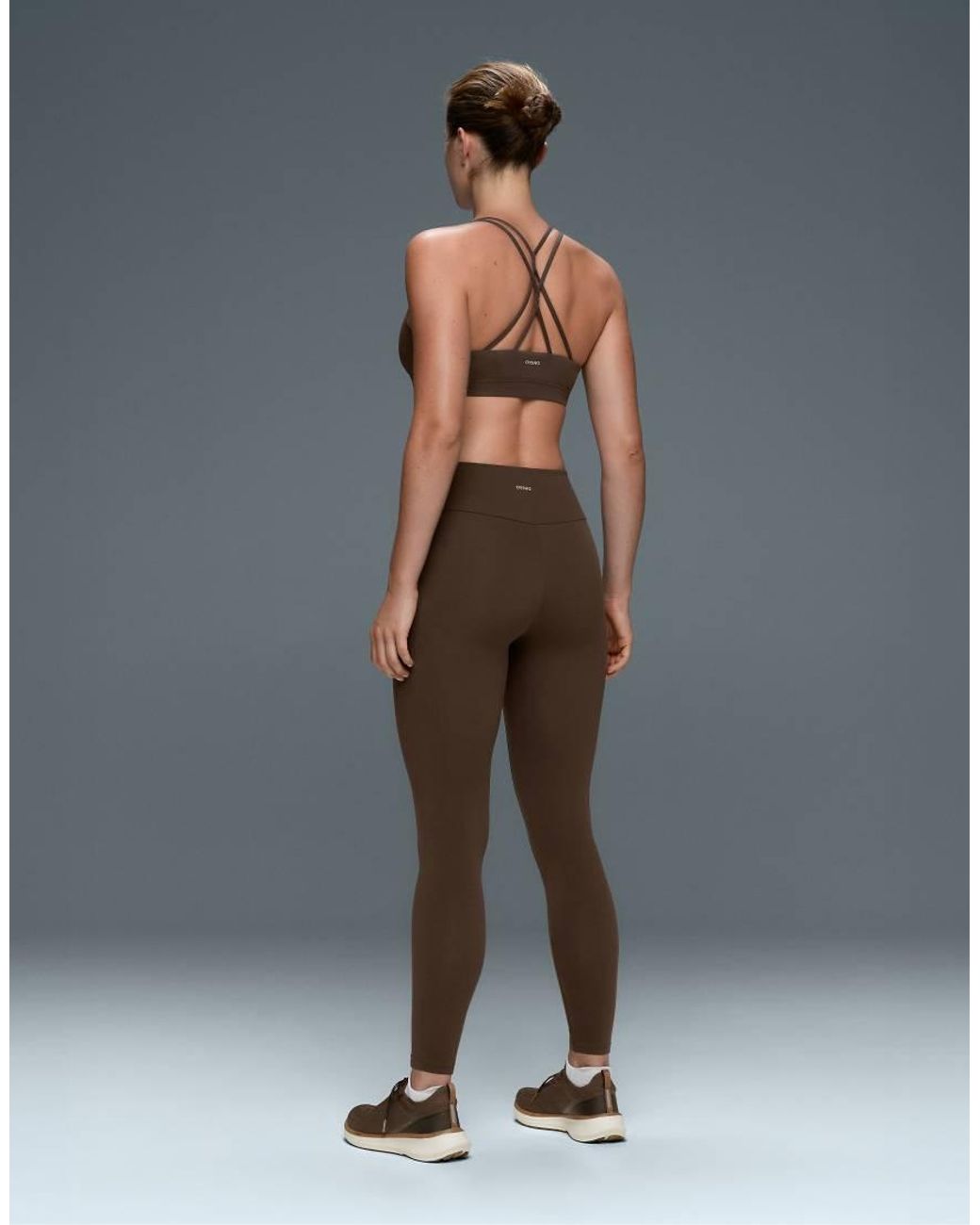 Oysho Green Comfortlux Light Support Sports Bra With Crossover Straps