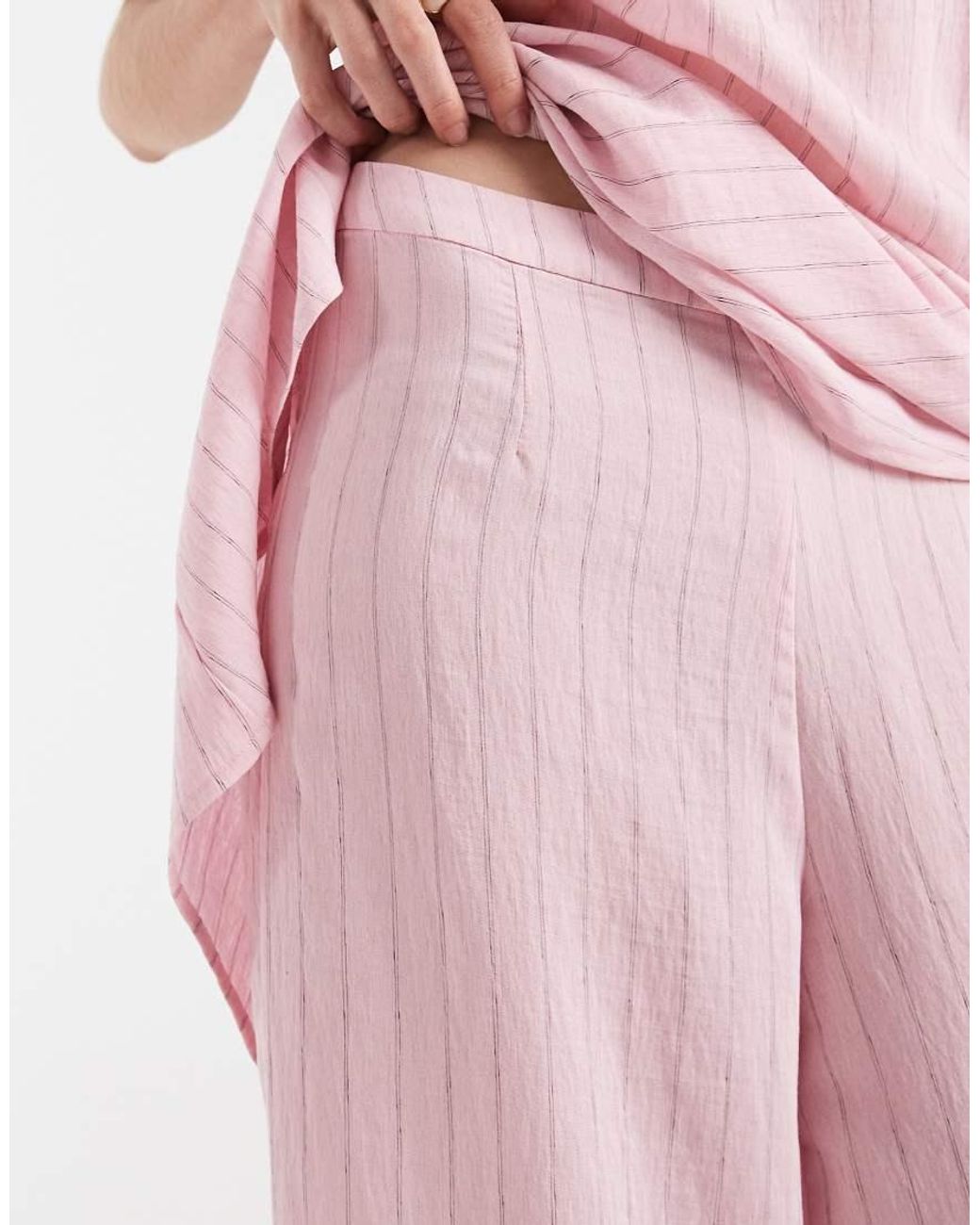 ASOS Pink Wide Leg Trousers Co-ord