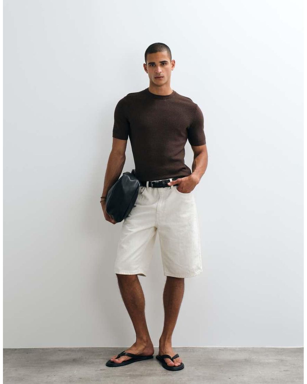 Mango Brown Relaxed T-shirt for men