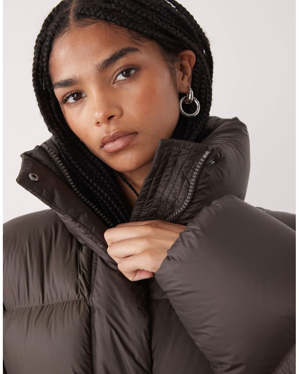 Weekday Brown Premium Down Puffer Coat