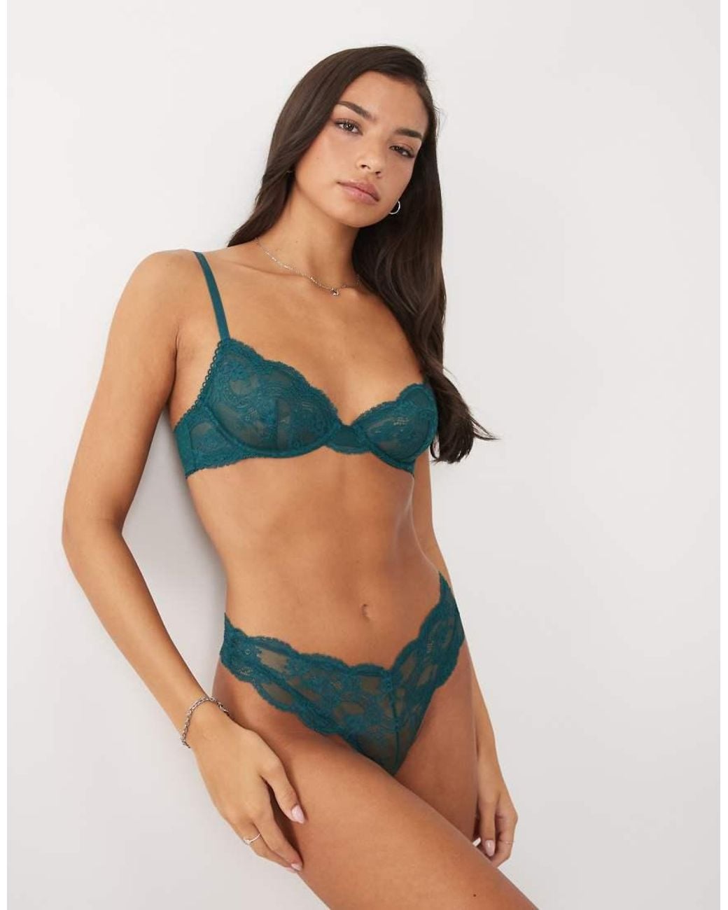 ASOS Blue Lola Lace Underwired Bra
