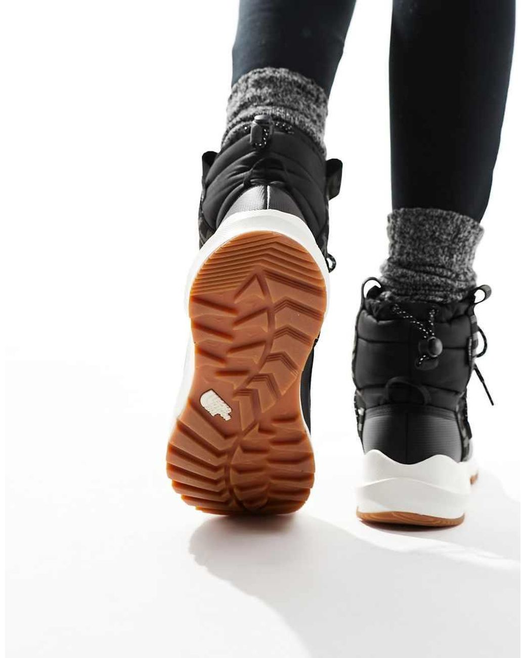 The North Face Black Thermoball Insulated Lace Up Boots