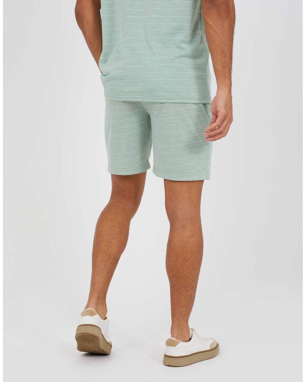 Brave Soul Blue Jacquard Shorts for men
