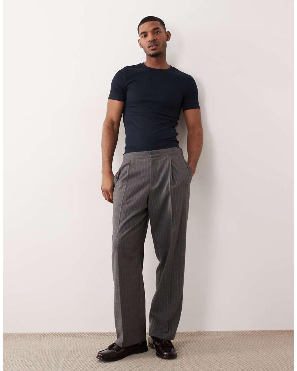 ASOS Blue Essentials Muscle Fit T-shirt for men
