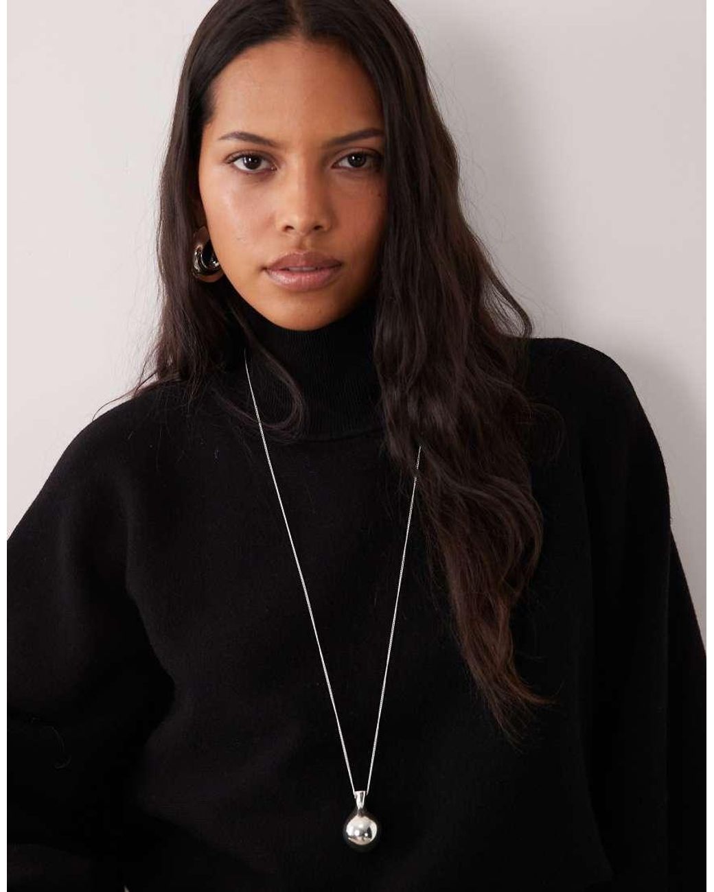 ASOS Black Premium High Neck Batwing Compact Jumper