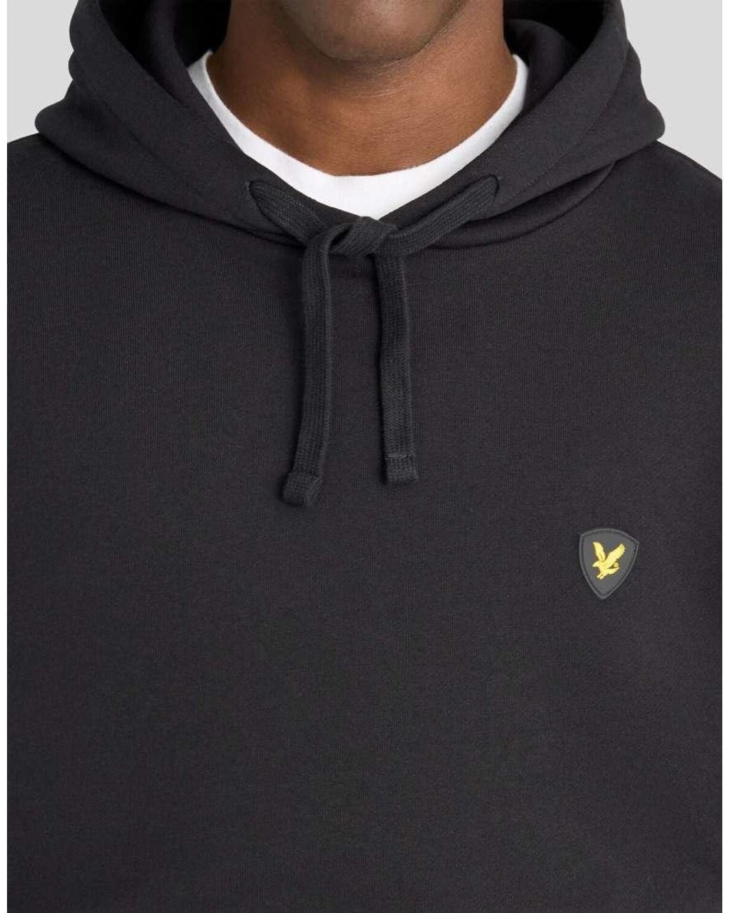 Lyle & Scott Blue Mid Layers Shield Badge Pullover Hoodie for men