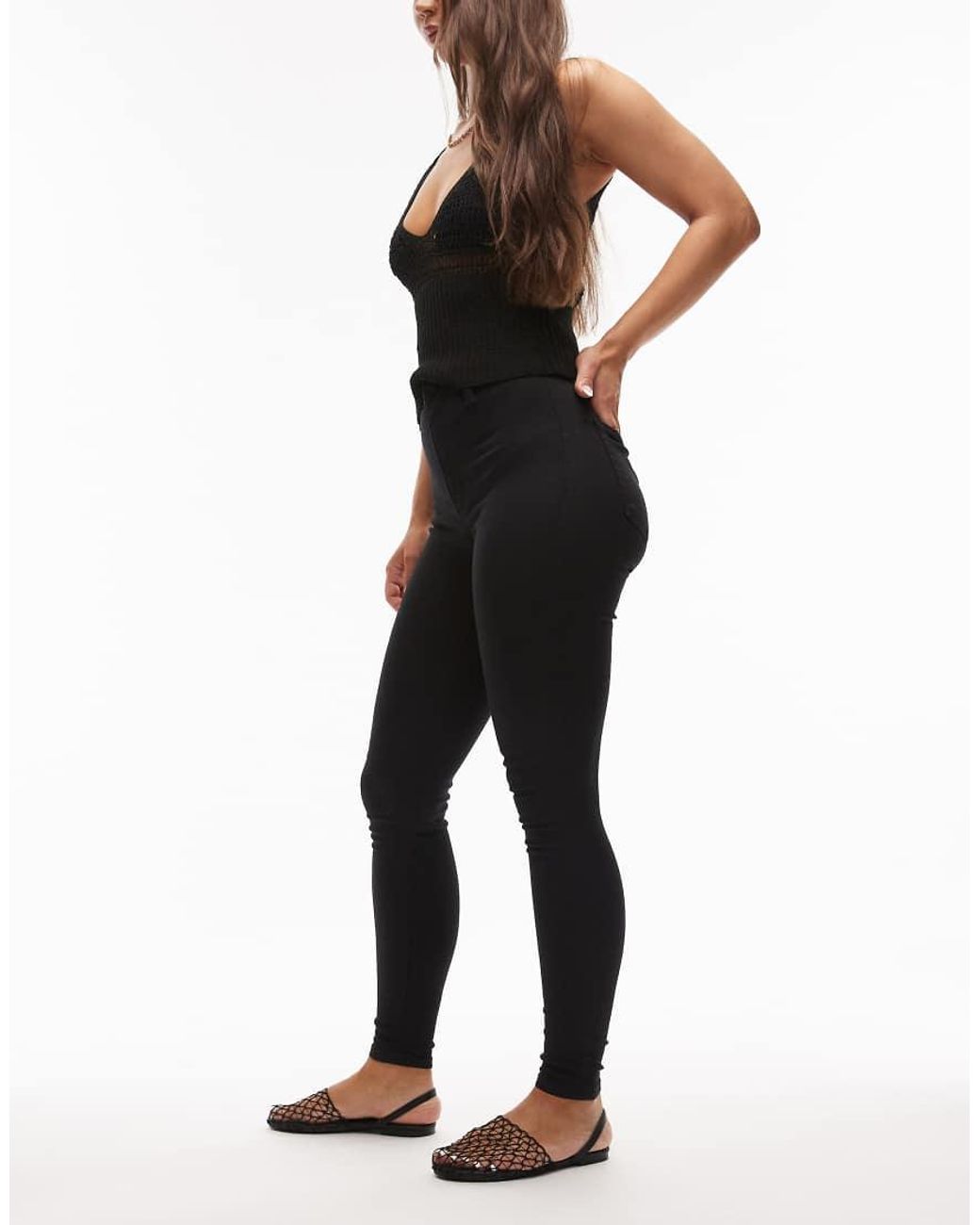 Topshop Hourglass Black Joni High Rise Skinny Jean