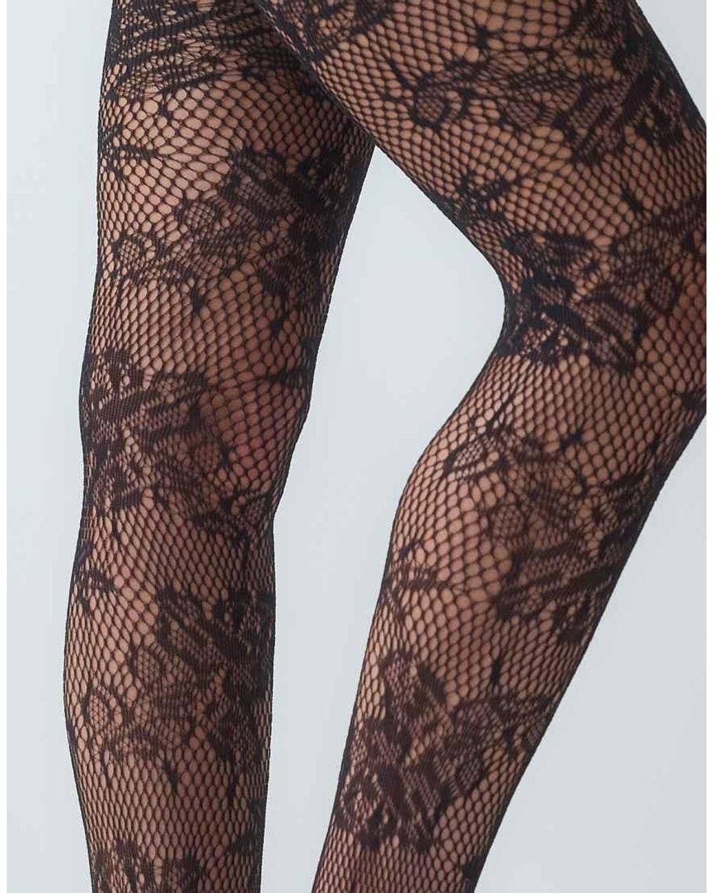 Pieces Gray Lace Tights