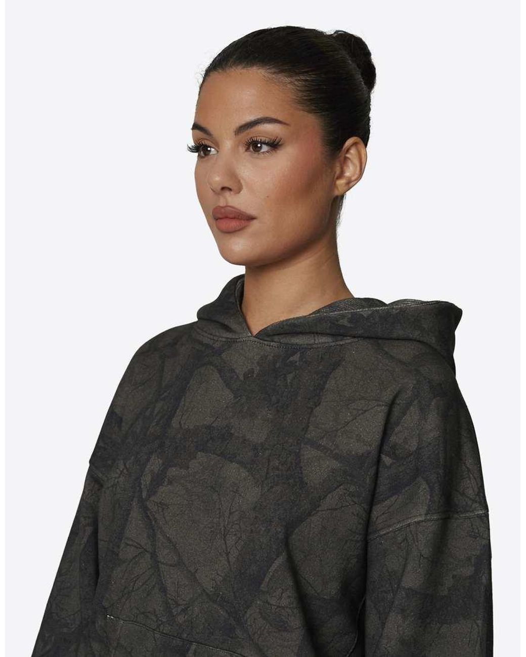 Good For Nothing Black Oversized Camo Cotton Fleece Hoodie
