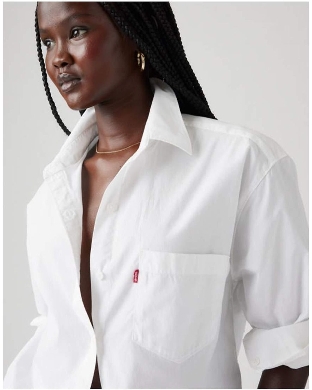 Levi's White Harlie Boyfriend Shirt