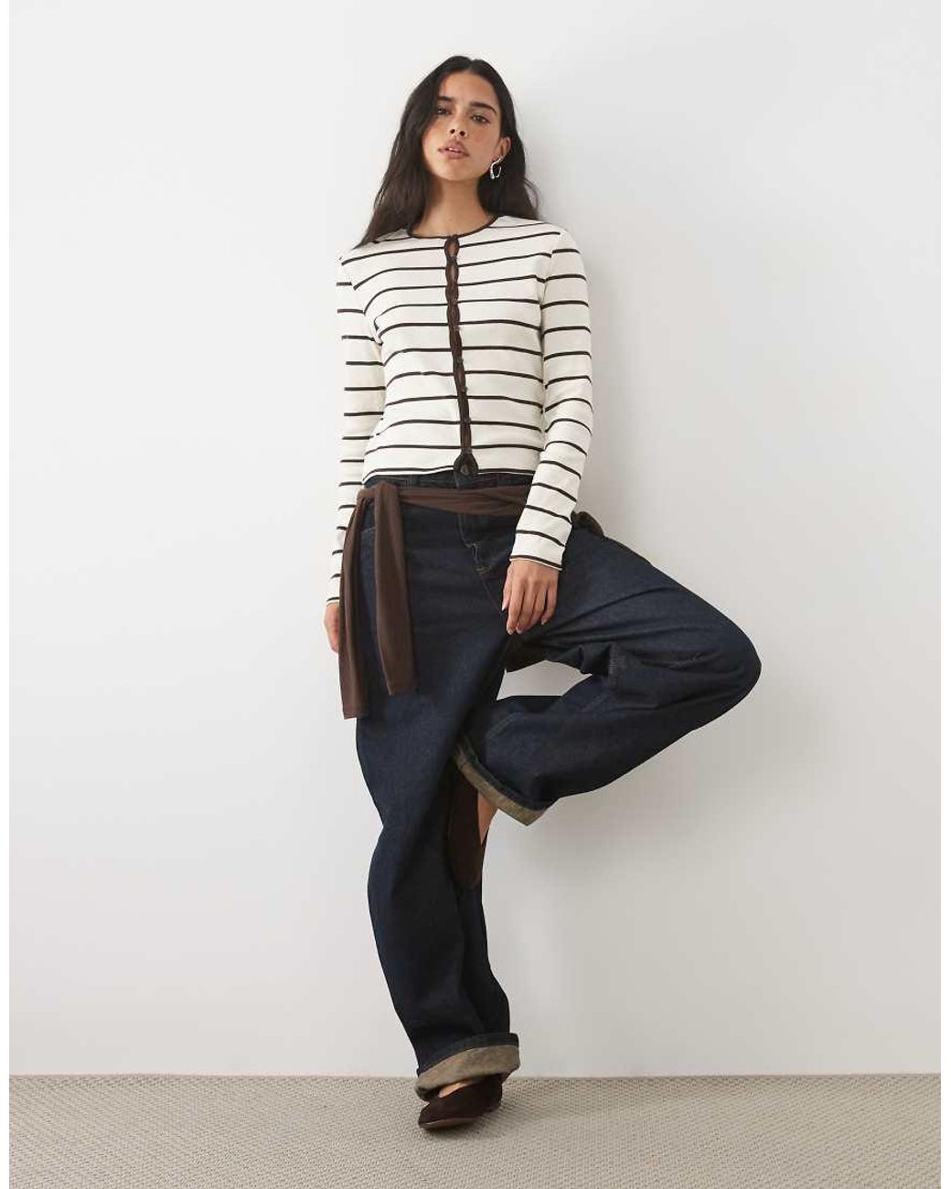 Mango White Cardigan