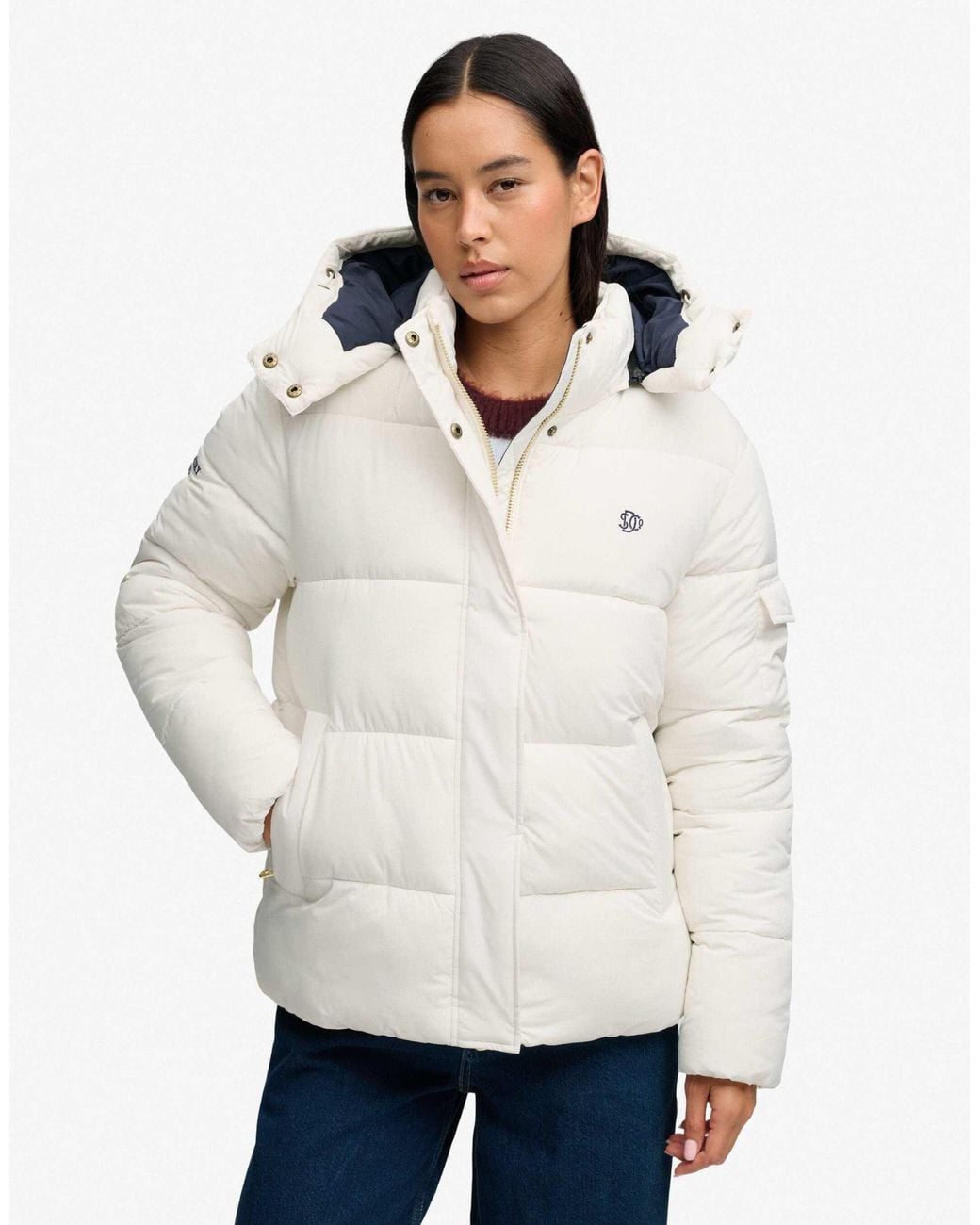 Superdry Gray Premium ripstop-steppjacke