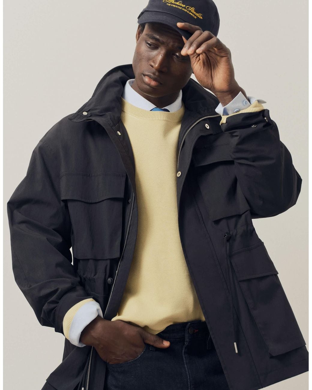 ASOS COLLECTIVE A.collective Oversized Ripstop Parka Jacket in Blue for ...