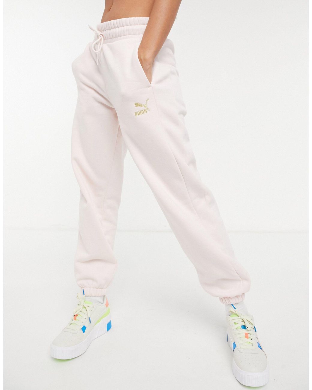 puma joggers womens pink