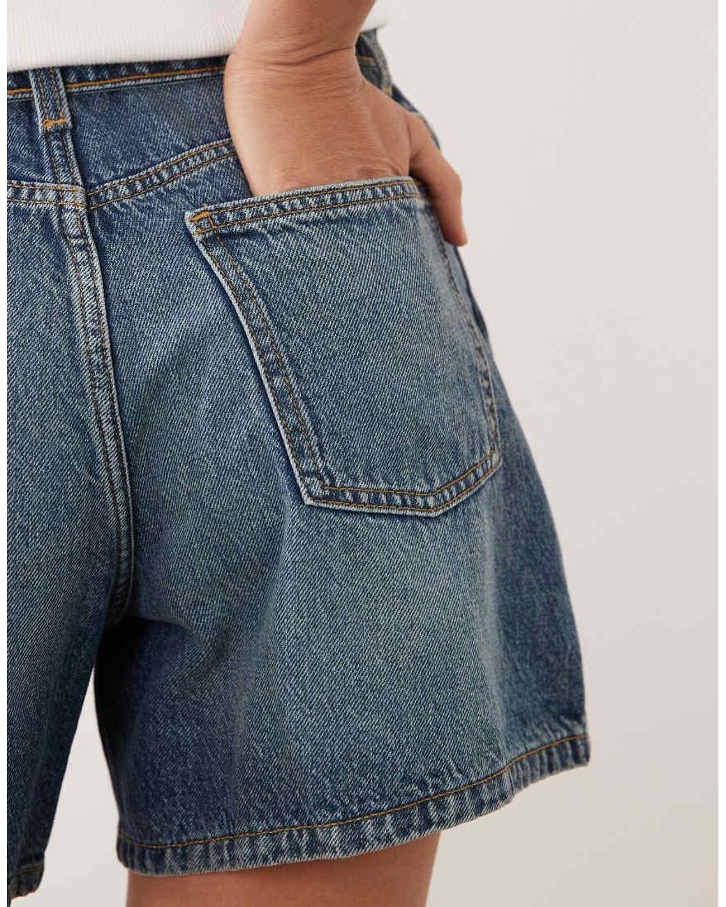 Cotton On Blue High Rise 90s Denim Shorts