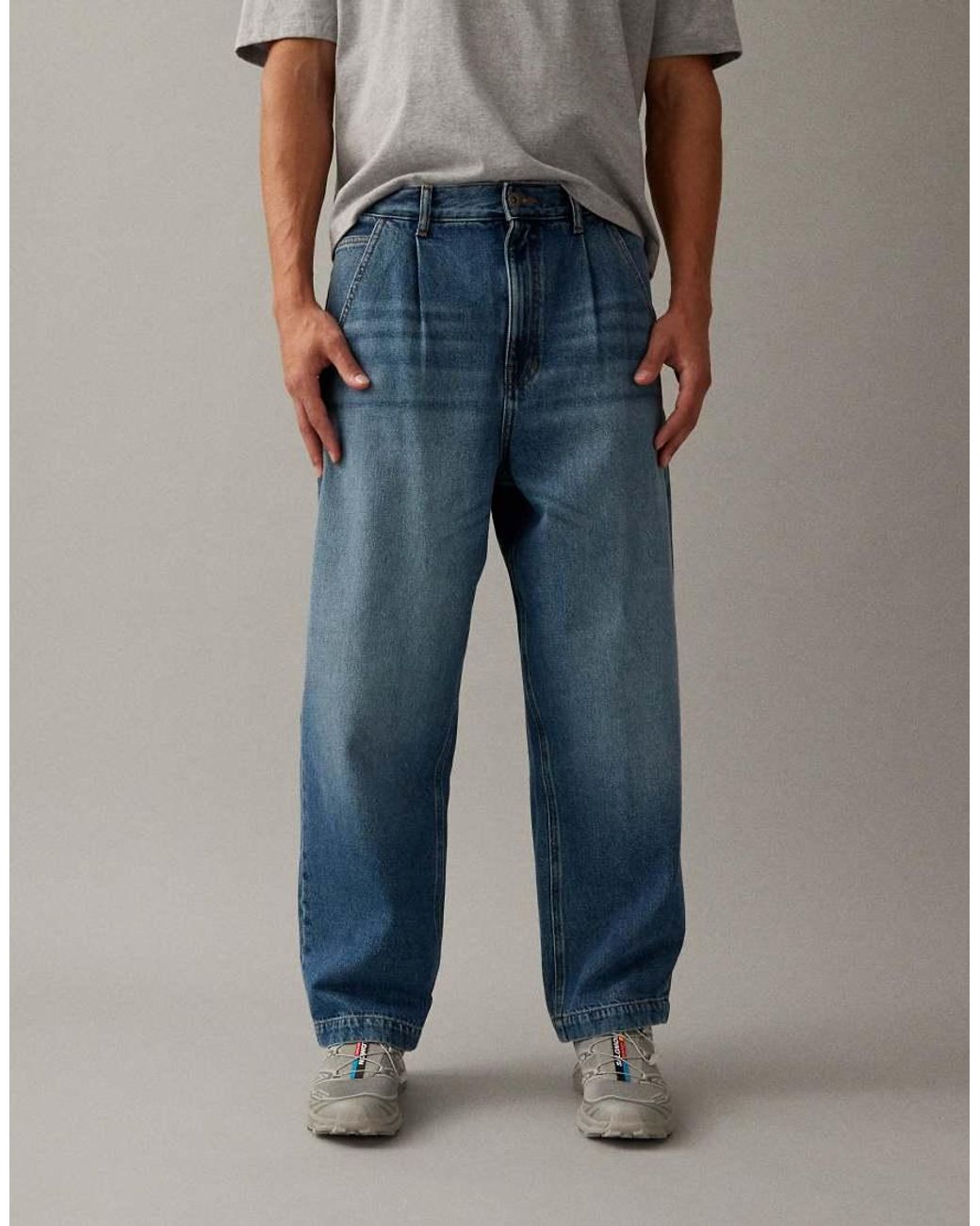 ASOS Blue Relaxed Tapered Jeans for men