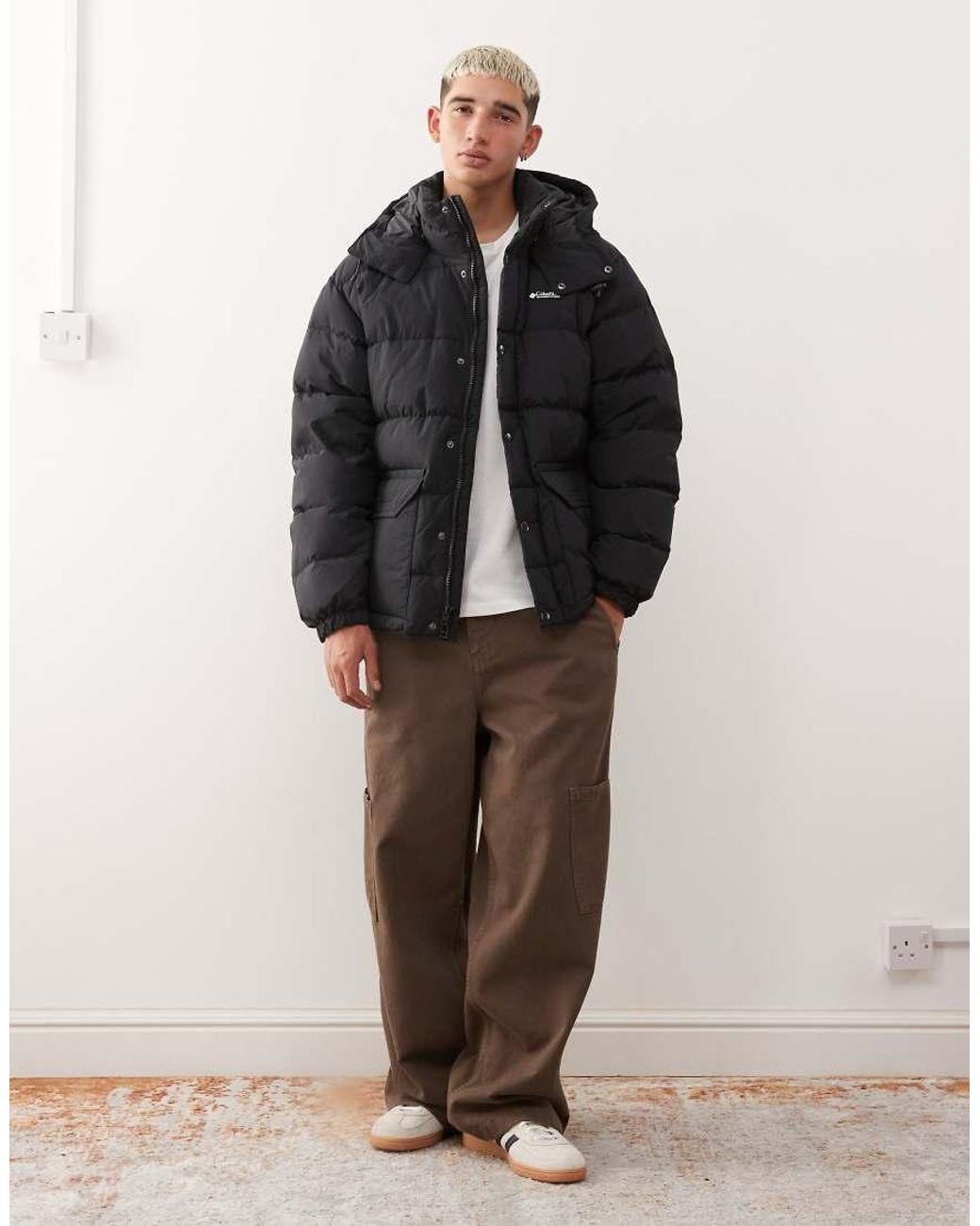 Columbia Blue Wallowa Down Hooded Puffer Coat for men