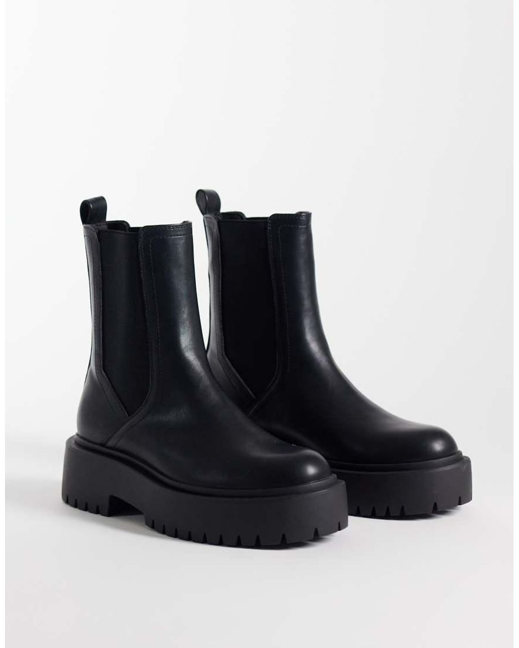 ASOS Blue Ashton Chunky Chelsea Boots