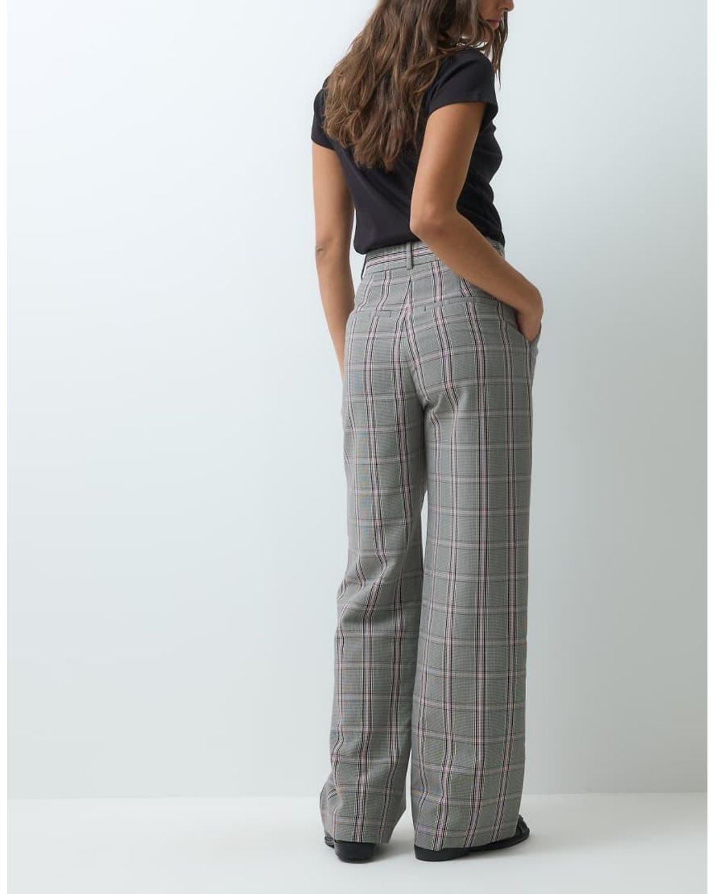 Abercrombie & Fitch Gray Sloane High Rise Wide Leg Trousers