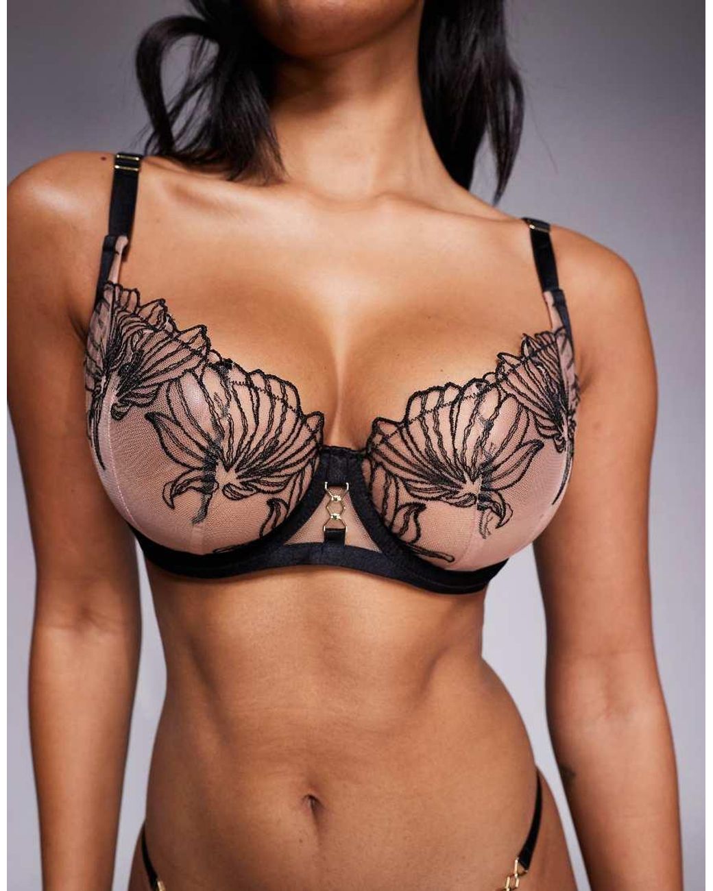 Ann Summers Black Fuller Bust Incensing Non Padded Balcony